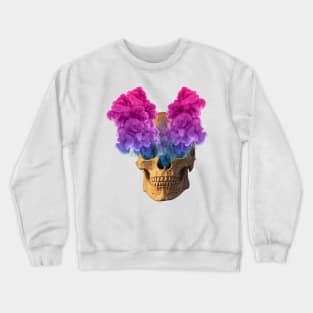 Subtle Bi Flag Halloween Skull Crewneck Sweatshirt